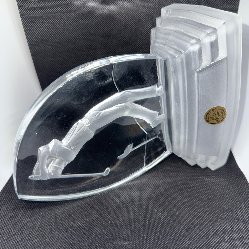 Vintage Cristal d'Arques France Lead Crystal Golf Desk Trophy Ornament 3D - Picture 7 of 8